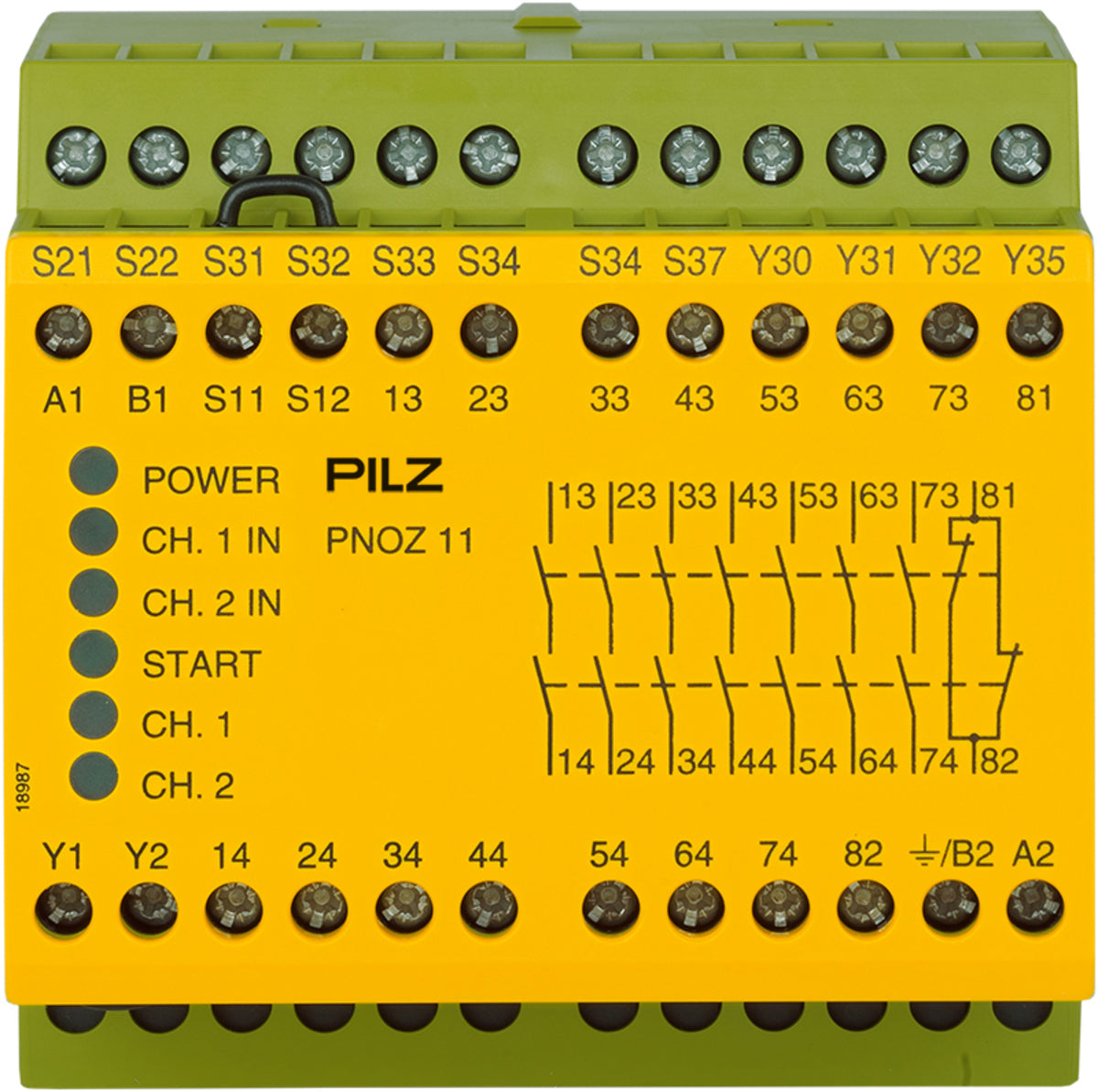 PILZ PNOZ 11 110-120VAC 24VDC 7n/o 1n/c Schaltgeräte P/N: 774085