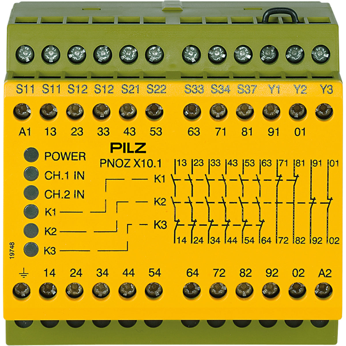 PILZ PNOZ X10.1 230-240VAC 6n/o 4n/c 6LED Schaltgeräte P/N: 774746