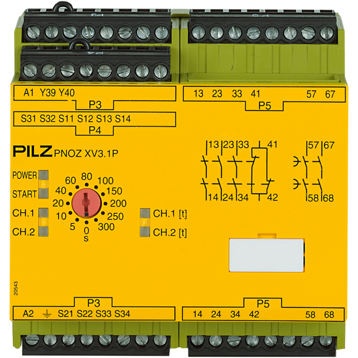 PILZ PNOZ XV3.1P 300/24-240VACDC 3no 1nc 2no Schaltgeräte P/N: 777538