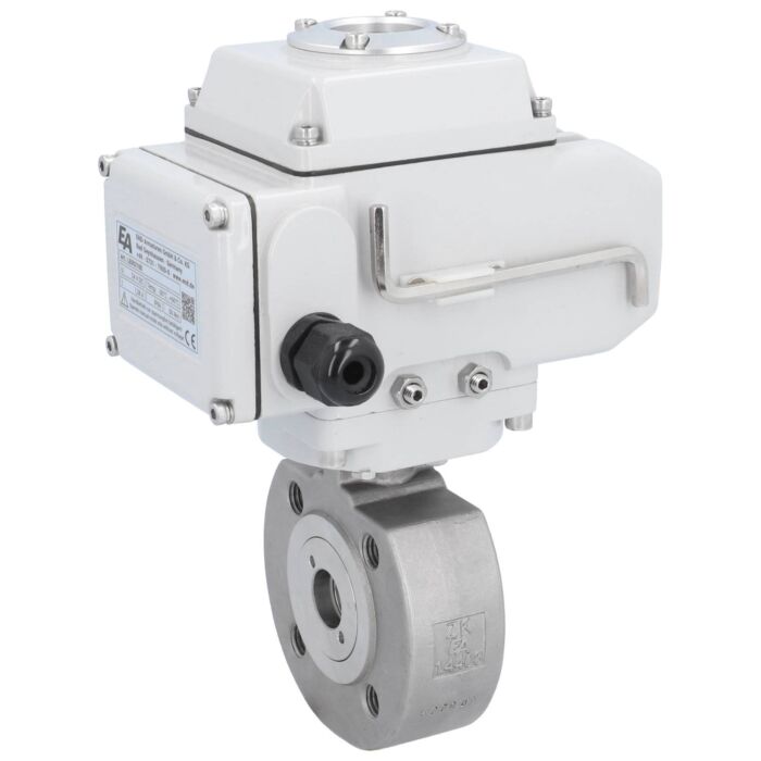 END Armaturen ZK311002-LE052100, Kugelhahn-ZK, DN15, mit Antrieb-LE05 Edel. 1.4408/PTFE-FKM, 24V DC, Laufzeit ca. 20sek.