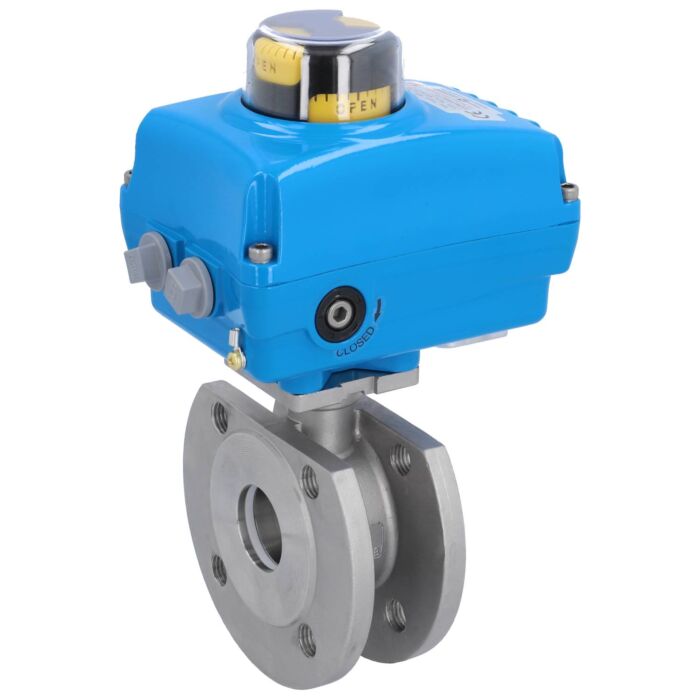 END Armaturen MK311706-NE052100, Kugelhahn-MK, DN40, mit Antrieb-NE05 Ed. 1.4408/PTFE-FKM-Grafit, 24V DC, Laufzeit 10s.