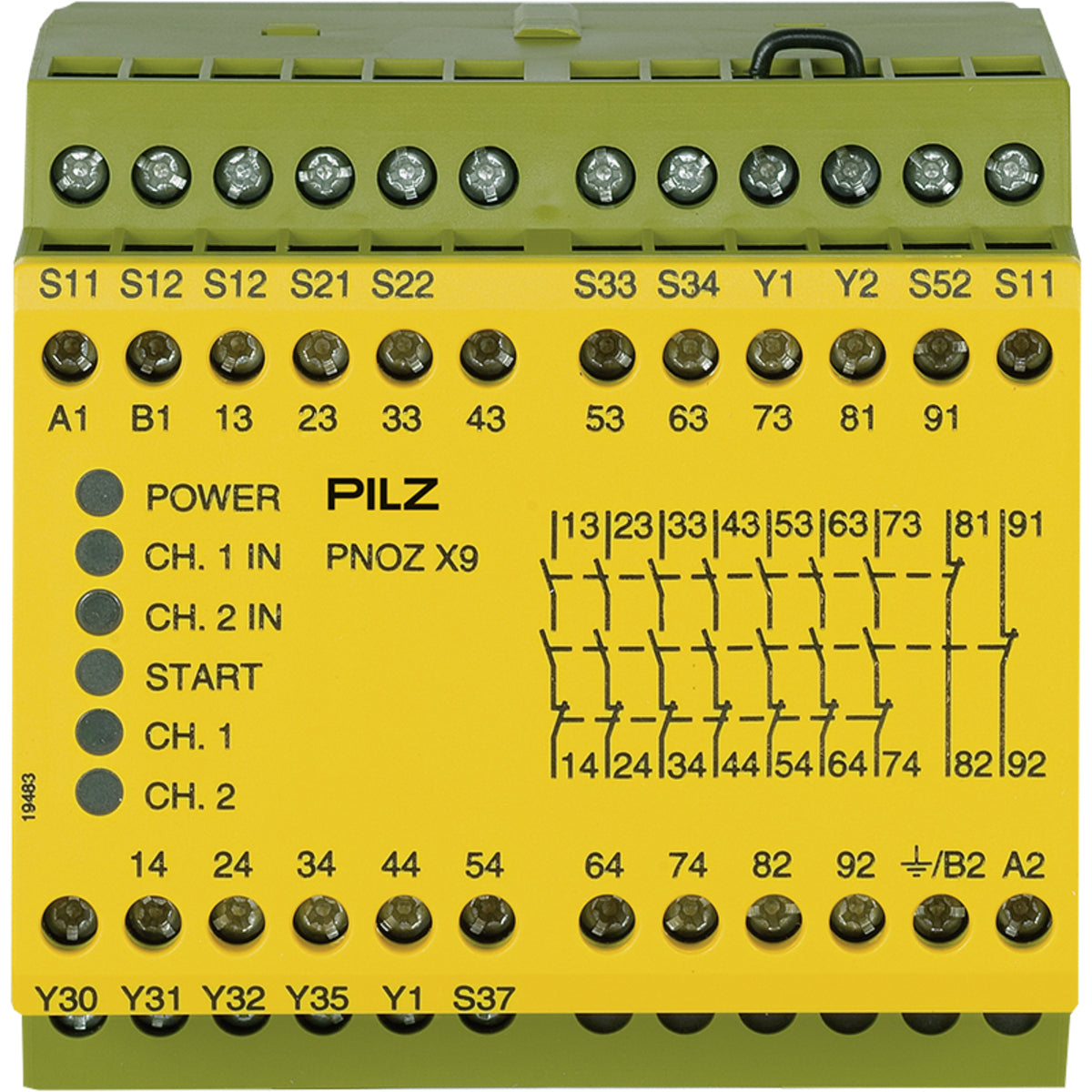 PILZ PNOZ X9 24VAC 24VDC 7n/o 2 n/c 2so Schaltgeräte P/N: 774609