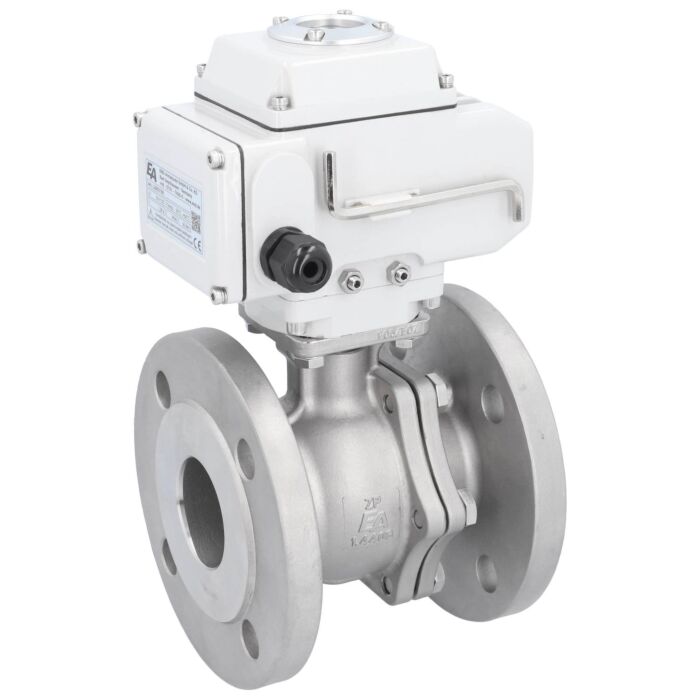 END Armaturen ZP311007-LE054100, Kugelhahn-ZP, DN50, mit Antrieb LE05, 230V AC Edelstahl 1.4408, PTFE-FKM, Laufzeit ca. 20sek.