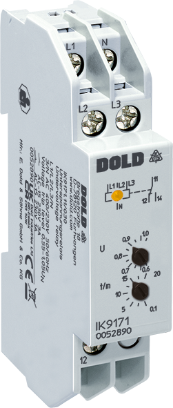 Dold IK9171.11/031 3AC500V 0,55-1,05UN4%, Undervoltage Relay, 3-phase, sku: 0053080