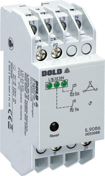 Dold IL9086.38/100 3AC50/60HZ 230/400V, Phase monitor with thermistor motor protection, sku: 0053088