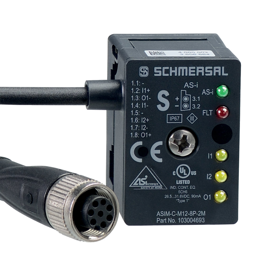 Schmersal ASIM-C-M12-8P-2M AS-Interface Safety at Work, sku: 103004693