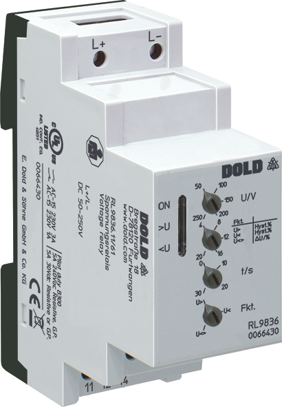 Dold RL9836.11/61 DC50-250V 4-20% 0-30S, Voltage Relay, sku: 0066430