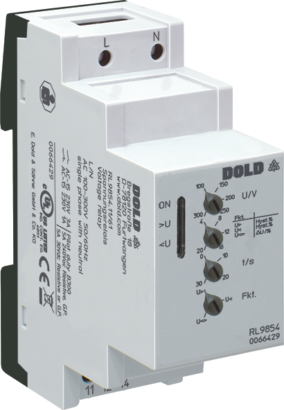 Dold RL9854.11/61 AC100-300V 4-20% 0-30S, Voltage Relay, sku: 0066429