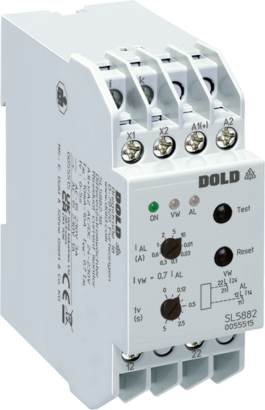 Dold model A, SL5882.38 AC/DC24-230V 10A tv=5S, Residual current monitor A, sku: 0055515