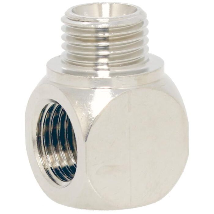 END Armaturen A270505, L-Einschraubverteiler M5 Ms-vernickelt