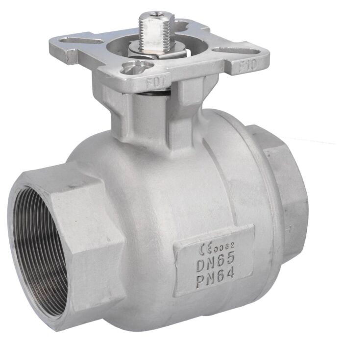 END Armaturen ZU310029, Kugelhahn 21/2", PN64, Edelst./PTFE-FKM Flanschplatte F07/F10,