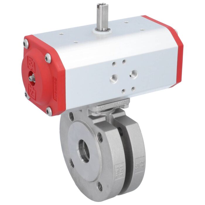 END Armaturen ZK311004-ED620552/AX, Kugelhahn-ZK, DN25, mit Antrieb-ED, DW55, AX Edel.1.4408/PTFE-FKM, doppeltwirkend