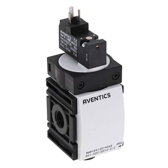 Aventics R412014668, 3/2-Wegeventil, elektrisch betätigt, Serie AS1-SOV