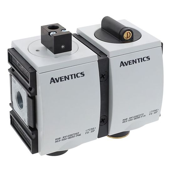 Aventics R412007281, Befülleinheit, pneumatisch betätigt, AS3-SSU-G012-PNE