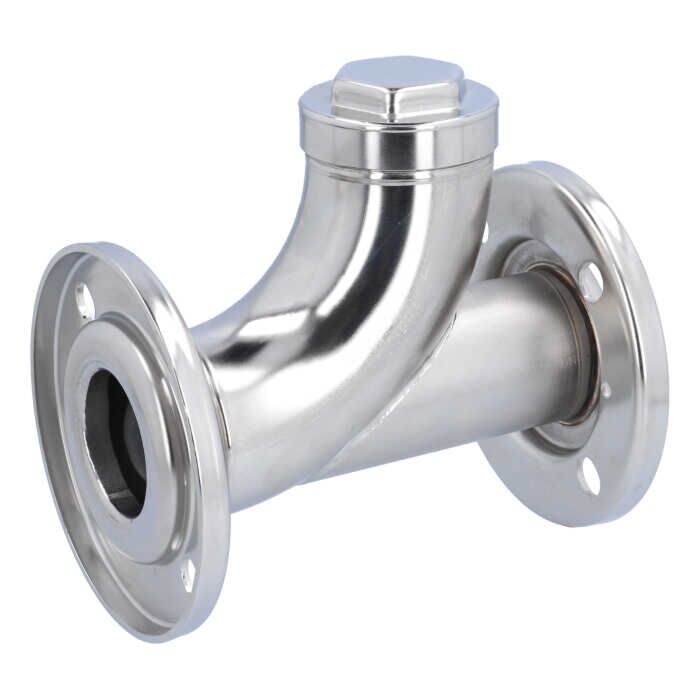 END Armaturen KR320008, Kugelrückschlagventil DN65 FL-PN16, max. 10bar Edelstahl/Aluminium-NBR/NBR, Temp.: 0-90°C