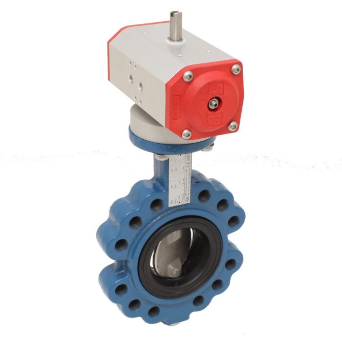 END Armaturen TM532007-EE620632, Absperrklappe LUG, DN50, mit Antrieb-EE, EW63 GGG/Edelstahl/NBR, federrückstellend