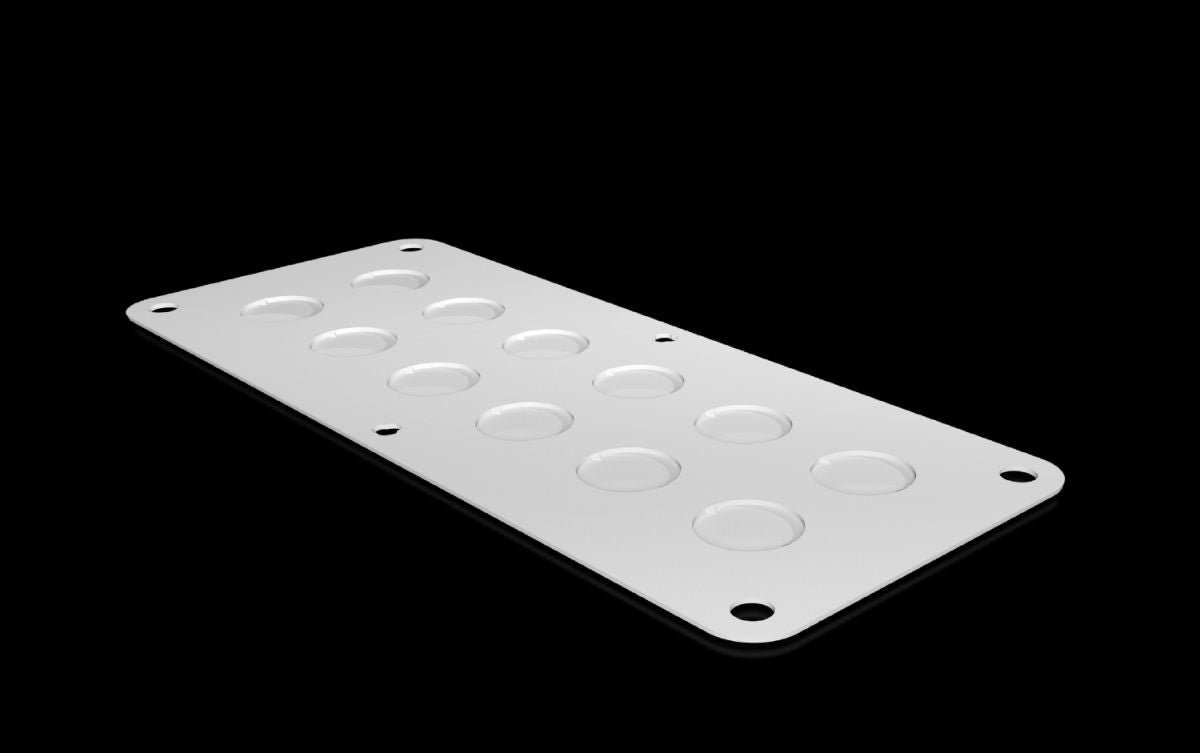 Rittal SZ 1581.200, Metal Flange Plate with Metric Pre-punching