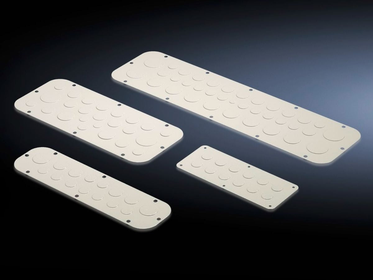Rittal SZ 2561.100, Metal gland plate with metric knockouts