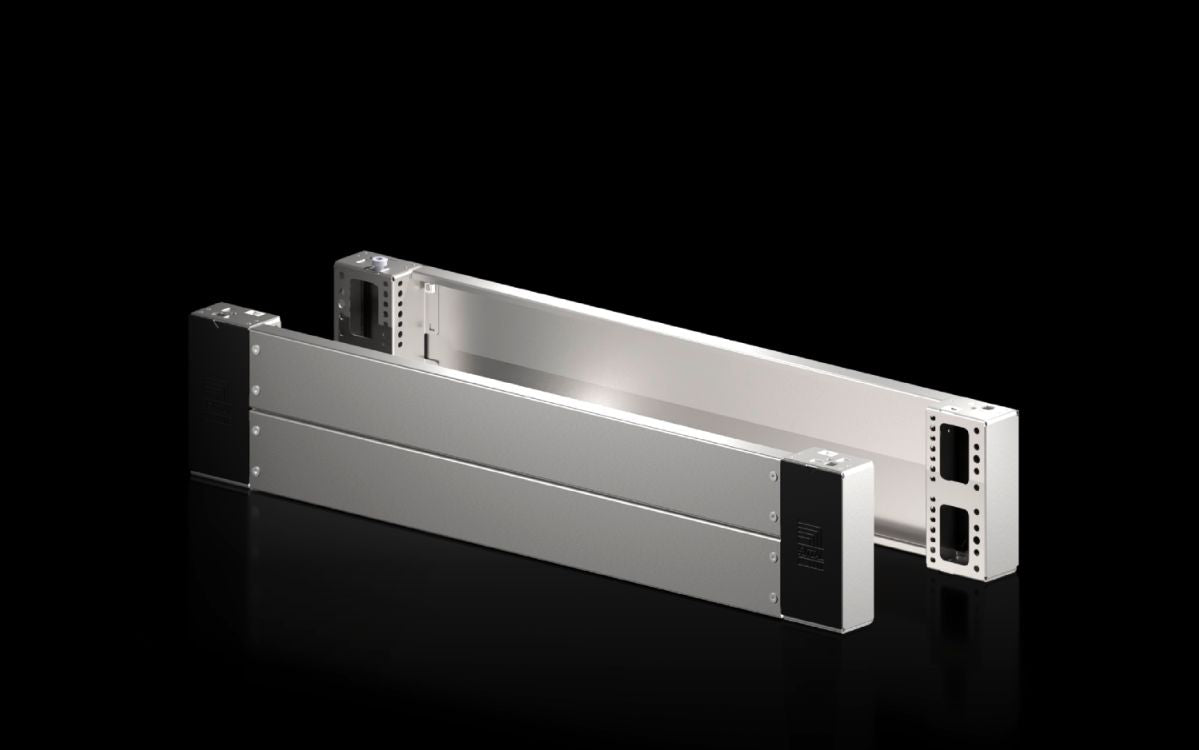 Rittal VX 8660.062 Sockel-Eckstück mit Sockel-Blende, vorne und hinten für Sockel-System VX, Edelstahl neue Ausführung