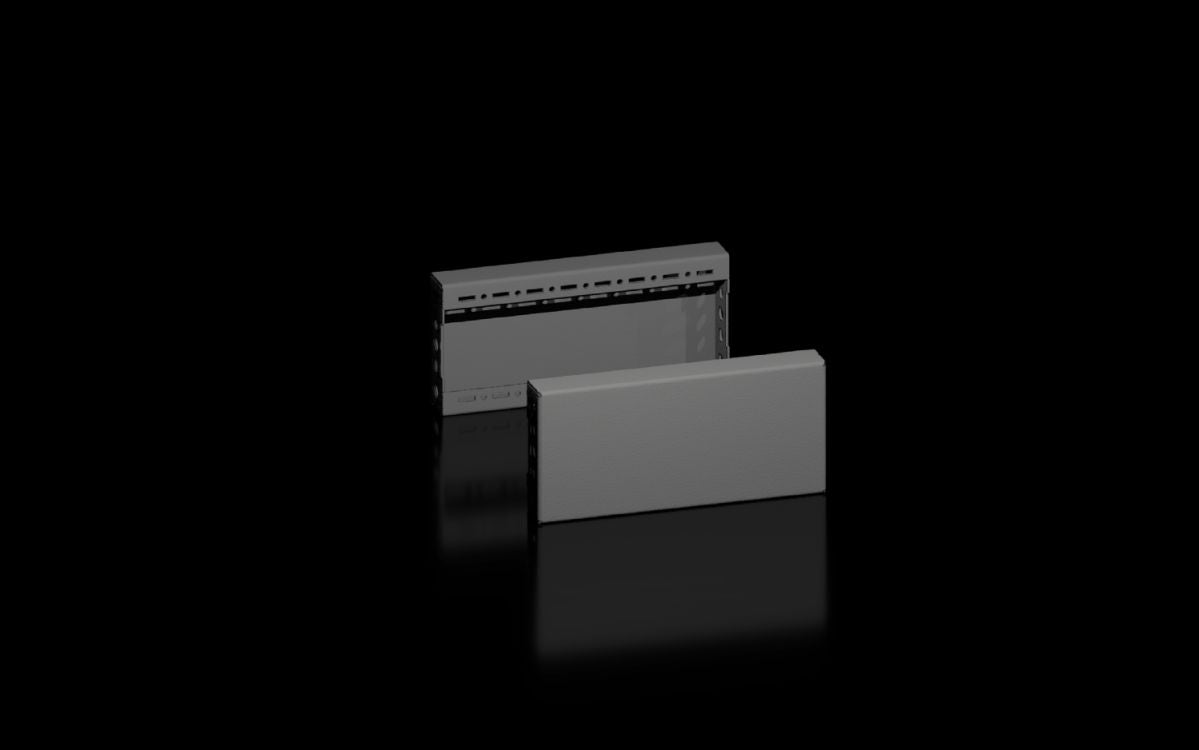Rittal VX 8660.031, Base/plinth trim panels, side for base/plinth system VX, sheet steel