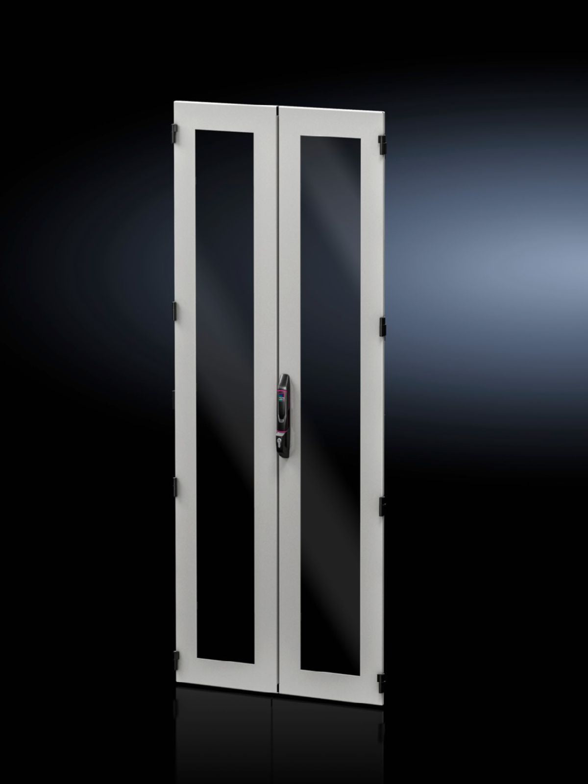 Rittal DK 5301.437, Sheet steel glazed door, vertically divided for VX IT