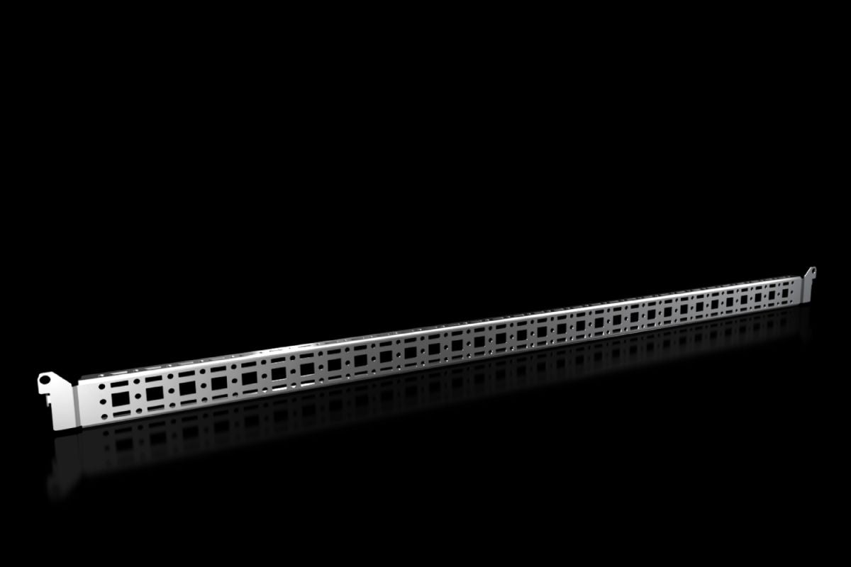 Rittal VX 8619.750, Punched section with mounting flange, 14 x 39 mm for VX, VX SE, PC, IW, AX