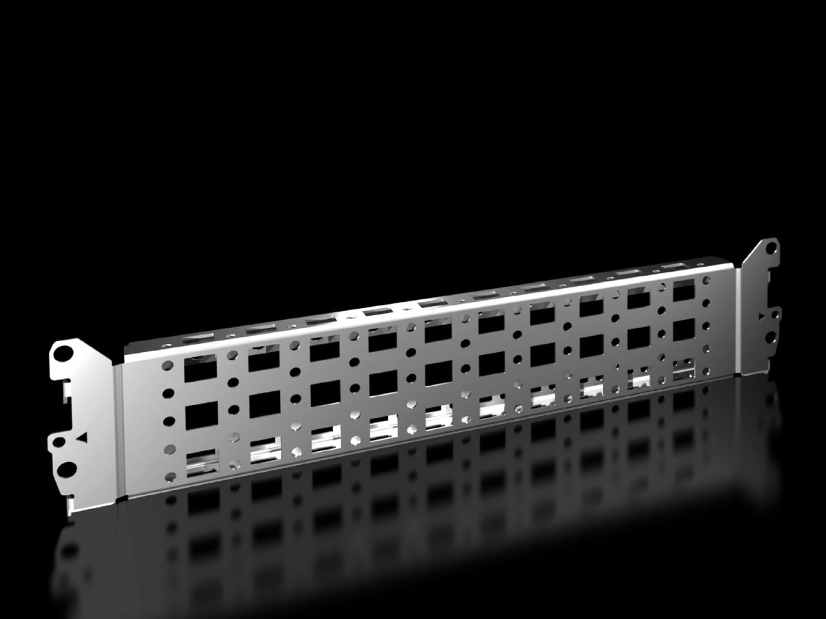 Rittal VX 8617.110, Punched section with mounting flange, 23 x 64 mm for VX, VX IT, VX SE, AX plastic