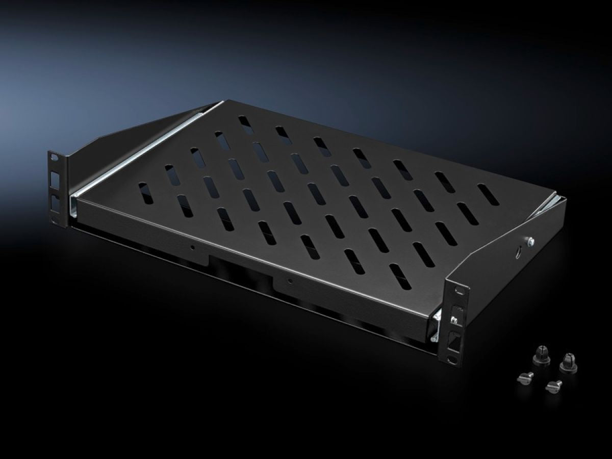 Rittal DK 5501.635, Component shelf, pull-out, 2 U for one 482.6 mm (19") mounting level