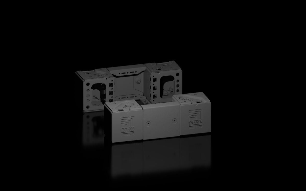 Rittal VX 8660.000, Base/plinth corner pieces with base/plinth trim panels, front and rear for base/plinth system VX, sheet steel