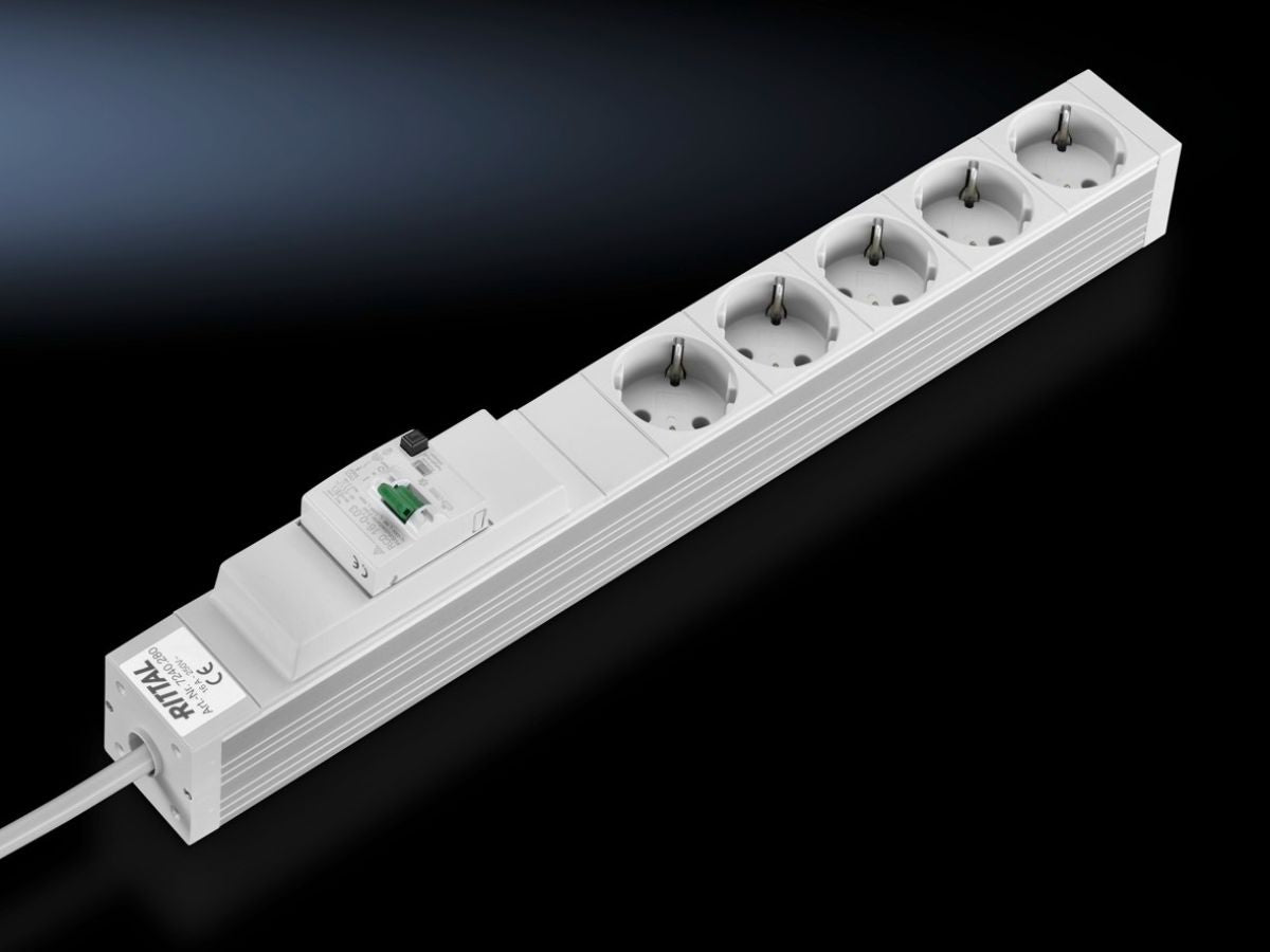 Rittal DK 7240.280 Steckdosenleiste im Aluminiumkanal