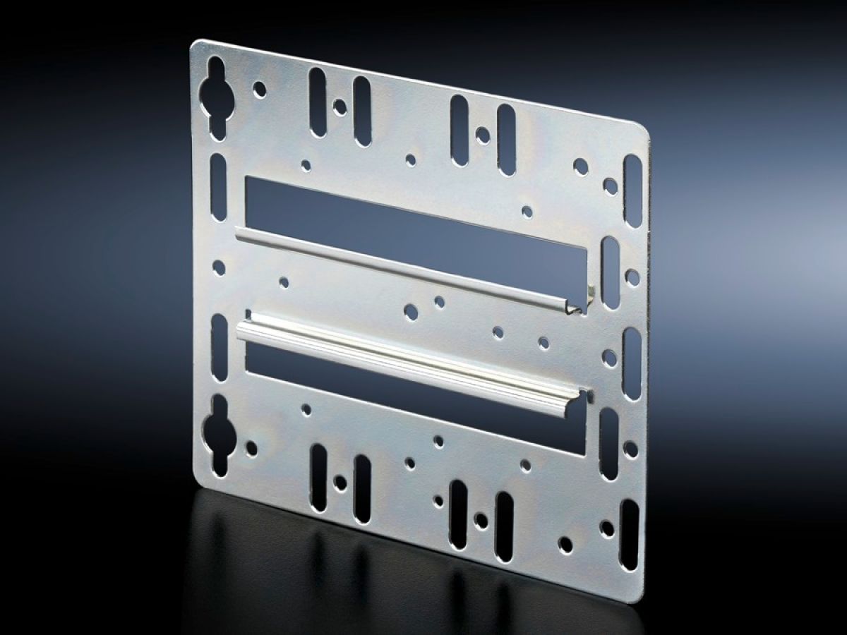 Rittal TS 7526.964, Mounting plate with integral top-hat rail