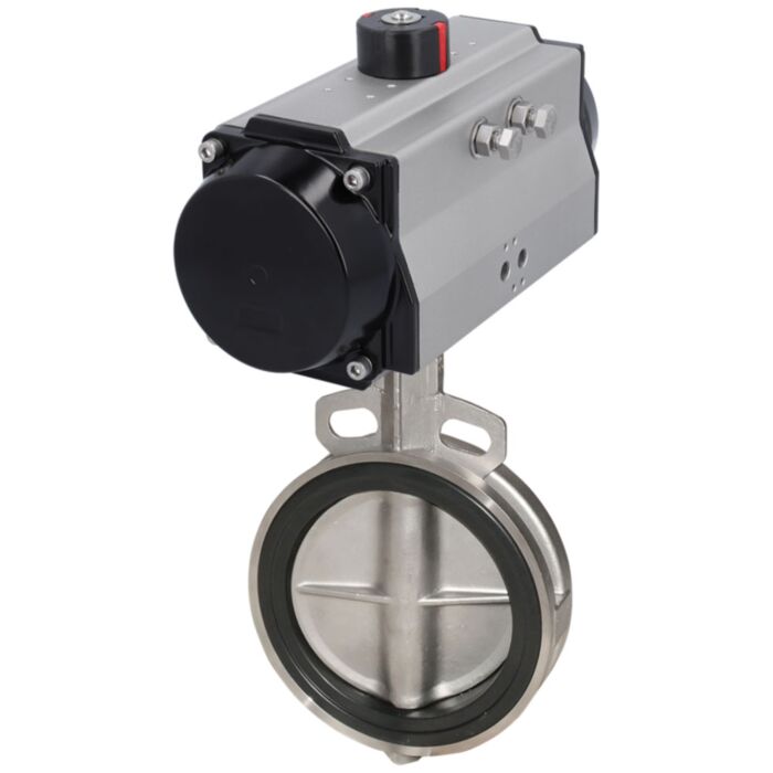 END Armaturen WA334010-OE621102, Absperrklappe-WA, DN100, mit Antrieb-OE, EW110 Edelstahl/Edelstahl/EPDM, federrückstellend