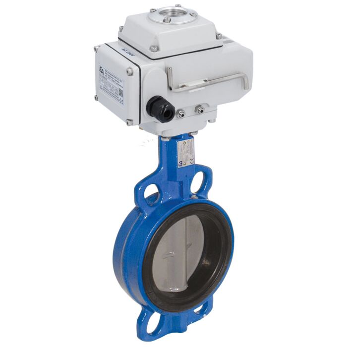 END Armaturen WA534013-LE302100, Absperrklappe-WA, DN200, mit Antrieb LE30 GGG-40/Edel./EPDM, 24V DC, Laufzeit ca. 30sek.