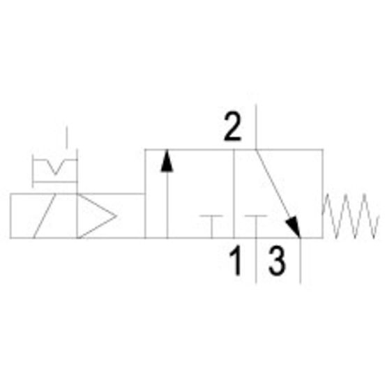 Aventics R414012228, 3/2-Wegeventil, Serie CD07-LT