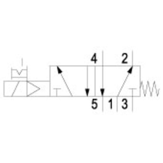 Aventics R414012295, 5/2-Wegeventil, Serie CD07-LT