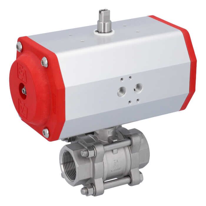 END Armaturen ZA310326-EE620852/AX, Kugelhahn-ZA, 11/4", mit Antrieb-EE, EW85, AX Ed/PTFE-FKM, hohlraumarm, federrückstellend