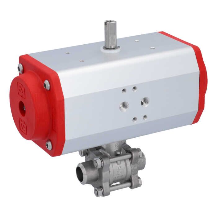 END Armaturen ZA310362-EE620632/AX, Kugelhahn-ZA, DN15, mit Antrieb-EE, EW63, AX Ed/PTFE-FKM, hohlraumarm, federrückstellend