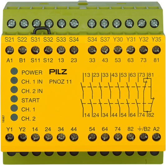 PILZ PNOZ 11 110-120VAC 24VDC 7n/o 1n/c Schaltgeräte P/N: 774085
