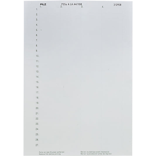 PILZ PSSu A LA0 (10 x 108 pcs.) Steuerungen P/N: 312958