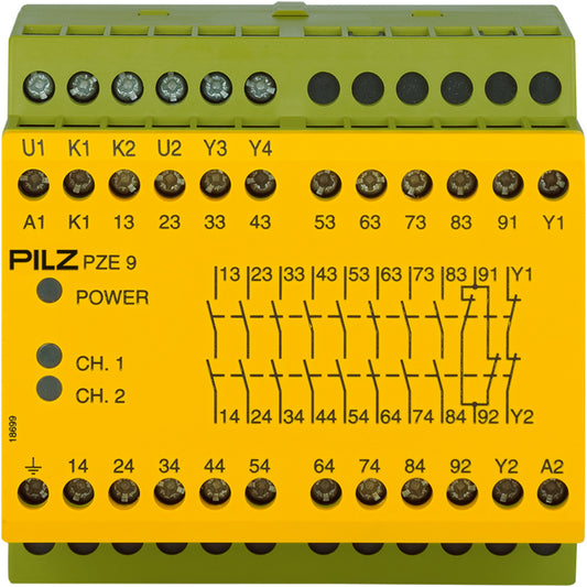 PILZ PZE 9 110-120VAC 8n/o 1n/c Schaltgeräte P/N: 774143