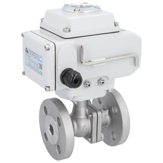 END Armaturen ZP311002-LE052100, Kugelhahn-ZP, DN15, mit Antrieb LE05, 24V DC Edelstahl 1.4408, PTFE-FKM, Laufzeit ca. 20sek.