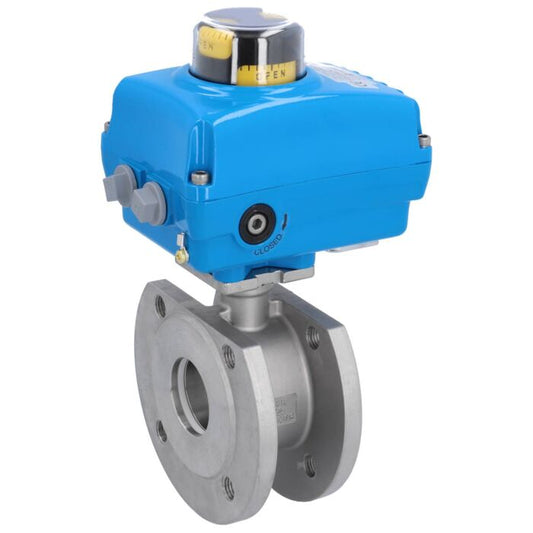 END Armaturen MK311707-NE052100, Kugelhahn-MK, DN50, mit Antrieb-NE05 Ed. 1.4408/PTFE-FKM-Grafit, 24V DC, Laufzeit 10s.