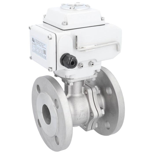 END Armaturen ZP311006-LE054100, Kugelhahn-ZP, DN40, mit Antrieb LE05, 230V AC Edelstahl 1.4408, PTFE-FKM, Laufzeit ca. 20sek.