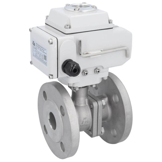 END Armaturen ZP311005-LE052100, Kugelhahn-ZP, DN32, mit Antrieb LE05, 24V DC Edelstahl 1.4408, PTFE-FKM, Laufzeit ca. 20sek.