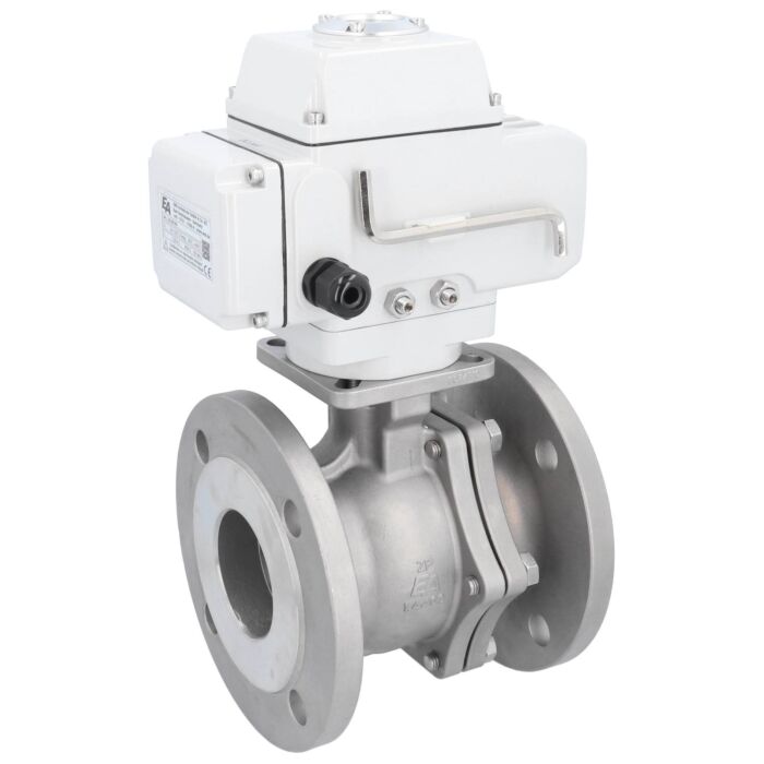 END Armaturen ZP311008-LE102100, Kugelhahn-ZP, DN65, mit Antrieb LE10, 24V DC Edelstahl 1.4408, PTFE-FKM, Laufzeit ca. 30sek.