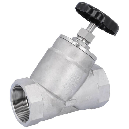 END Armaturen AE311030/RK, Schrägsitzventil 3", PN40, RK Edelstahl 1.4408/PTFE