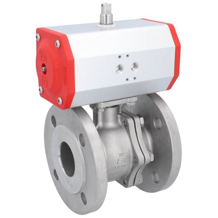 END Armaturen ZP311007-ED620702, Kugelhahn-ZP, DN50, m. Antrieb-ED, DW70 Edel.1.4408/PTFE-FKM, doppeltwirkend