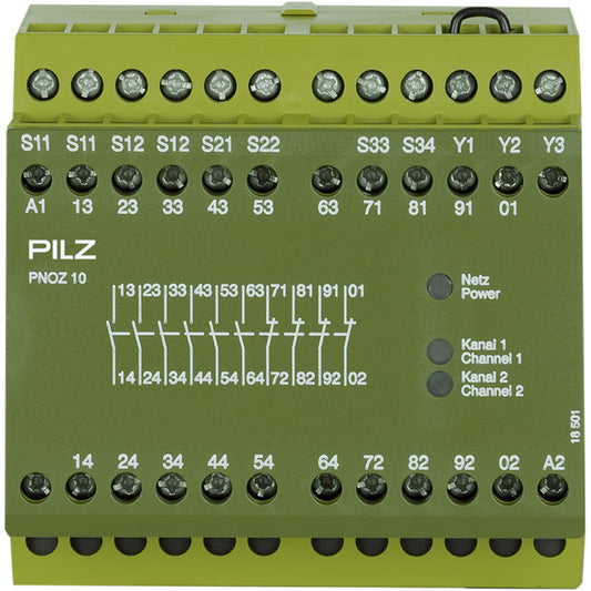PILZ PNOZ 10 24VDC 6n/o 4n/c Schaltgeräte P/N: 774009