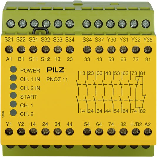 PILZ PNOZ 11 24VAC 24VDC 7n/o 1n/c Schaltgeräte P/N: 774080