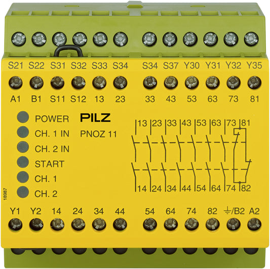 PILZ PNOZ 11 230-240VAC 24VDC 7n/o 1n/c Schaltgeräte P/N: 774086